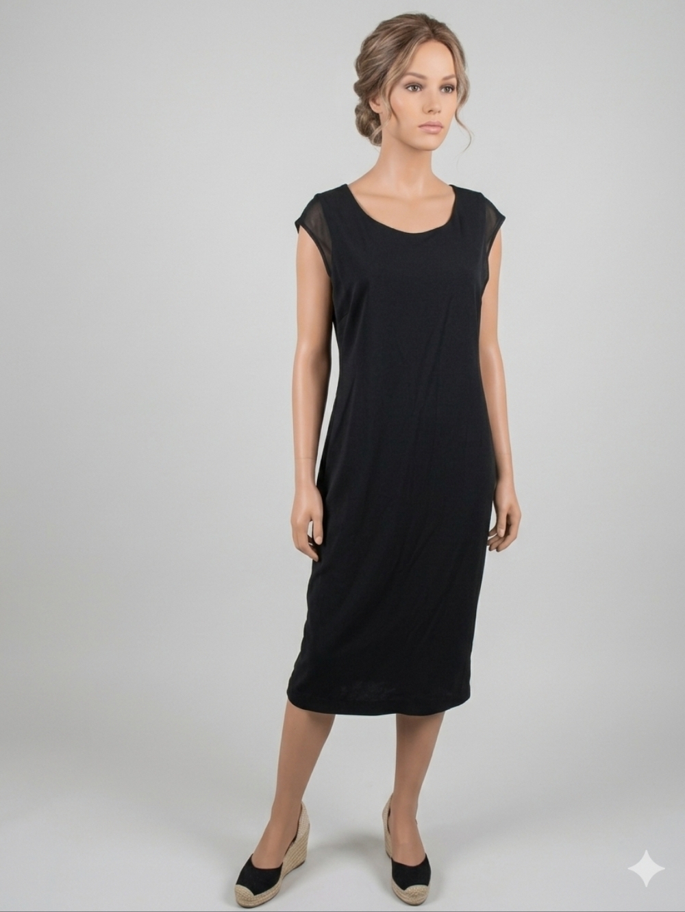 DKNY REVERSIBLE BLACK & GREY NWOT SPORT MIDI DRESS SIZE MEDIUM